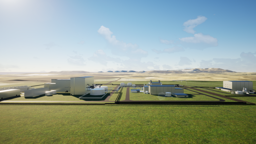 Artist rendering of TerraPower's Wyoming Natrium project.