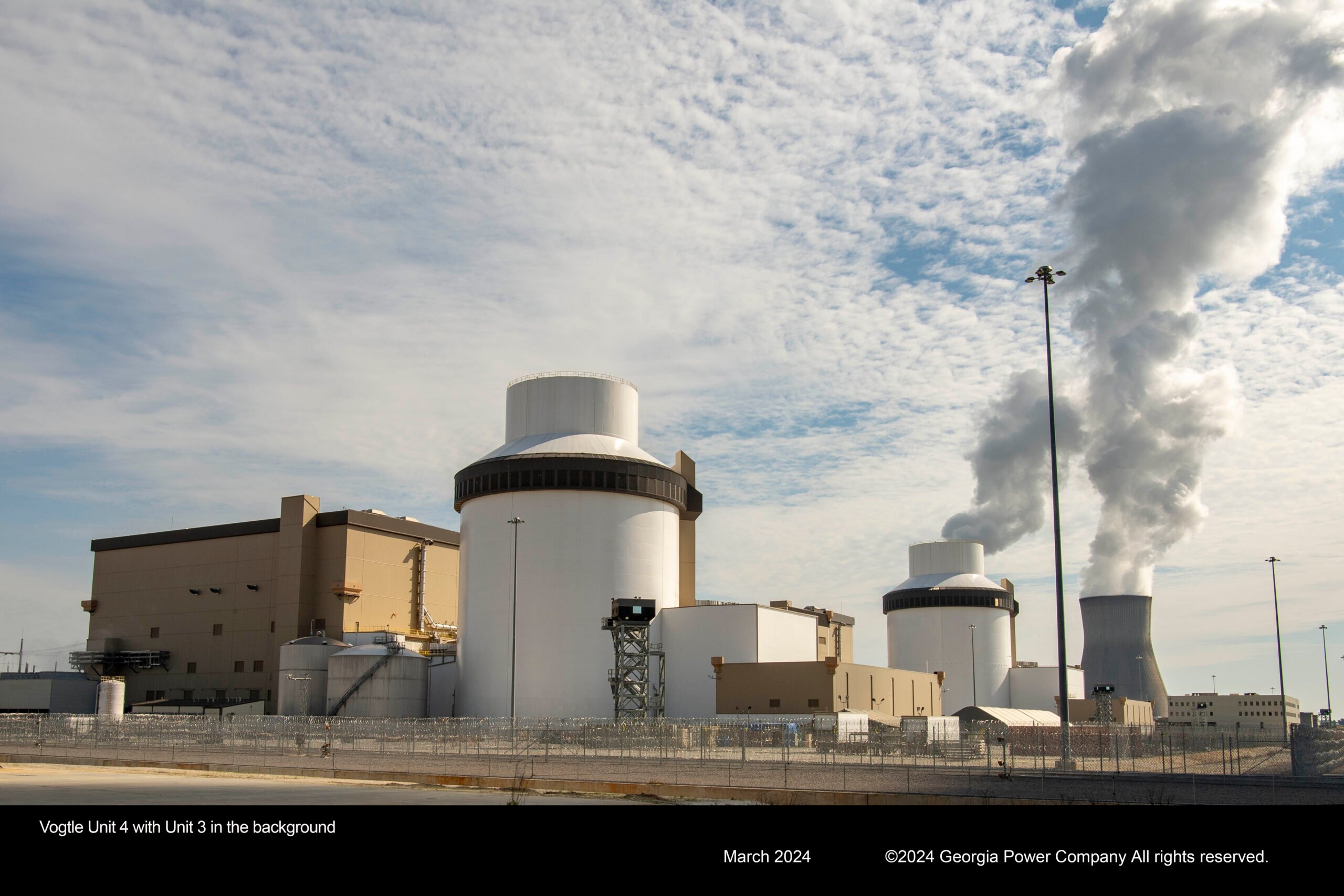 Nuclear reactor unit 3 at the Vogtle power plant in Georgia